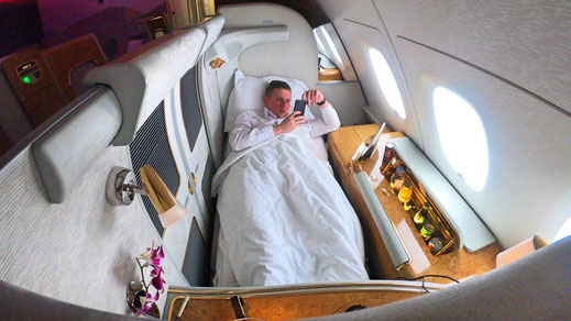 bed in the plane