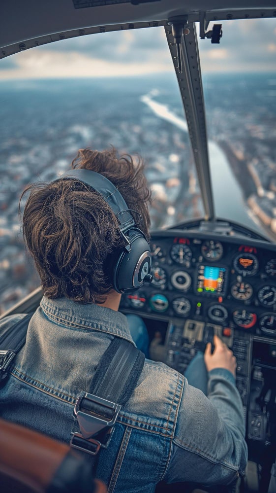 Cockpit of a light aircraft